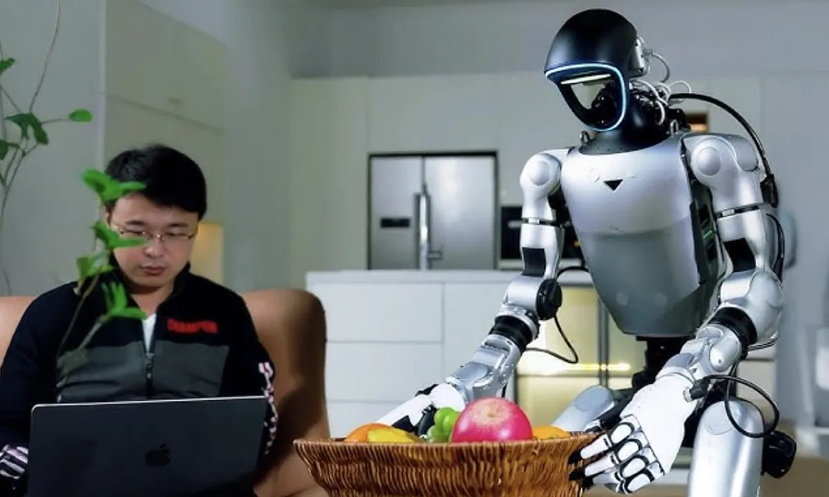 Robot hình người loay hoay đi từ sân khấu đến đời thực