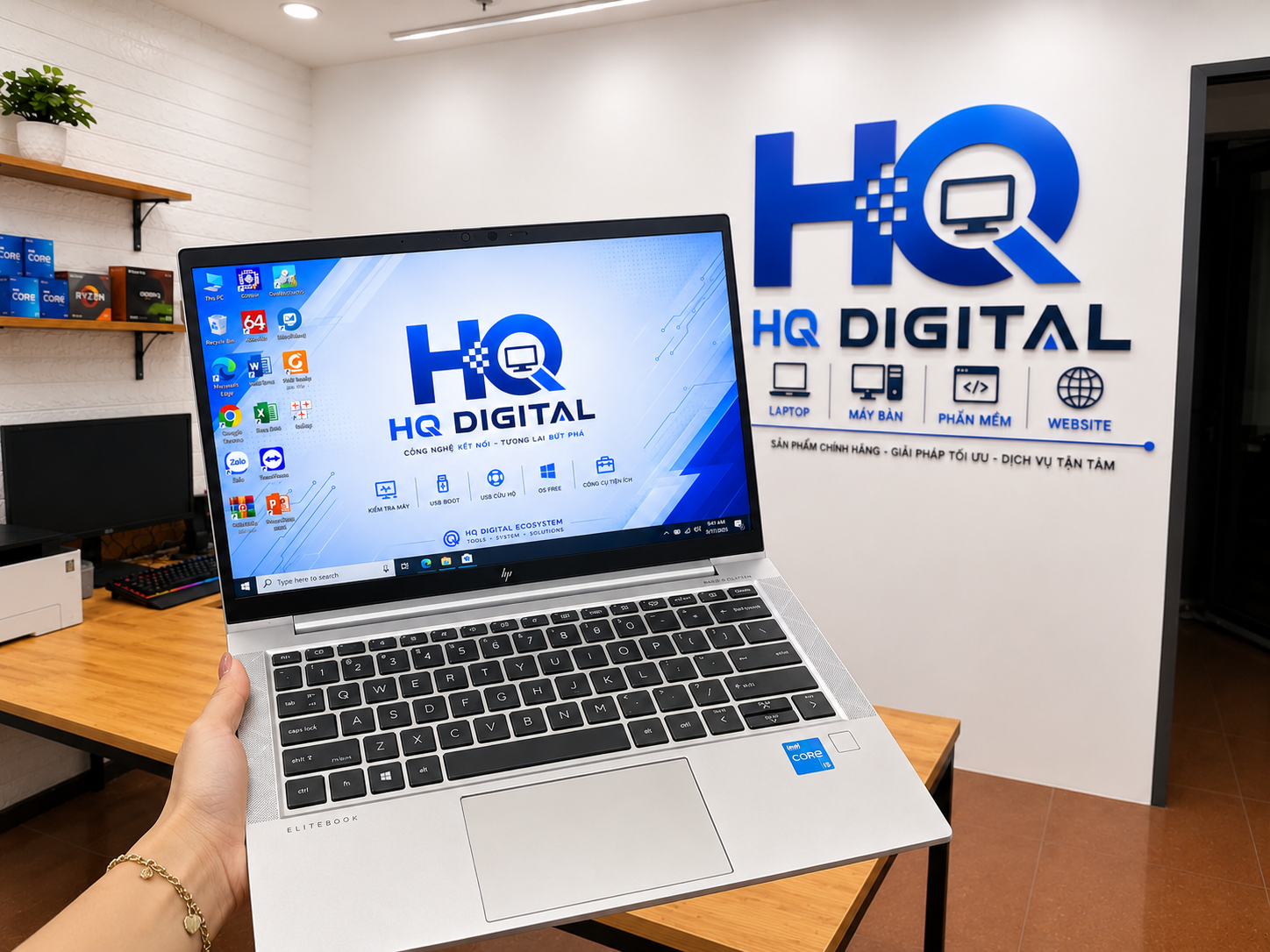 HP EliteBook 840 G8 i5 Gen 11 8GB SSD 256GB 14 inch FHD ngoại hình leng keng