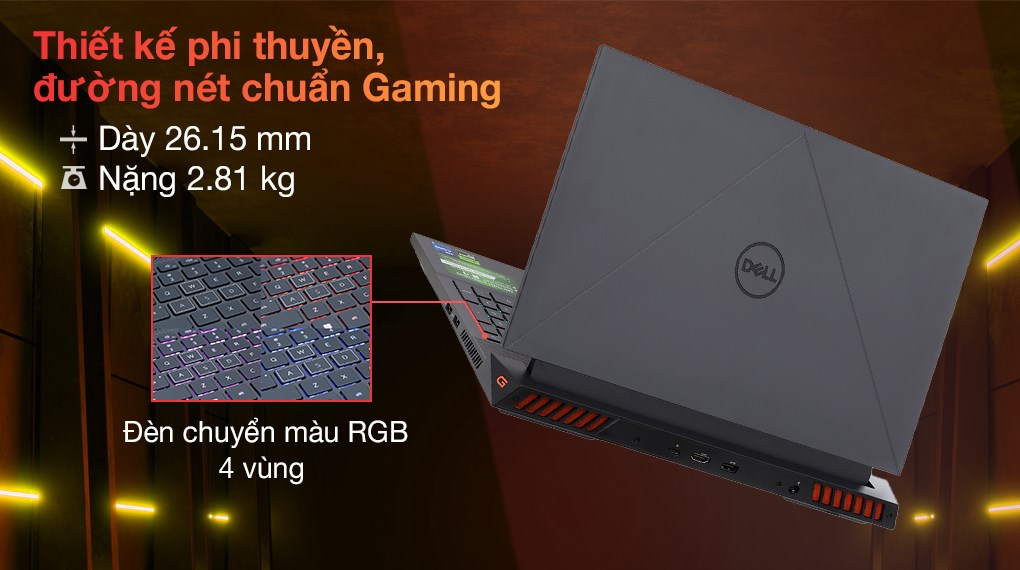 Laptop Gaming Dell G15 5530 (Core i7-13650HX, RTX 4060, 16GB, 512GB SSD)