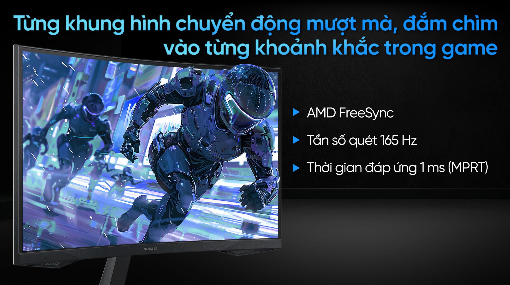 Màn hình Samsung Odyssey G5 G55C LS27CG552EEXXV 27 inch QHD 165Hz 1ms
