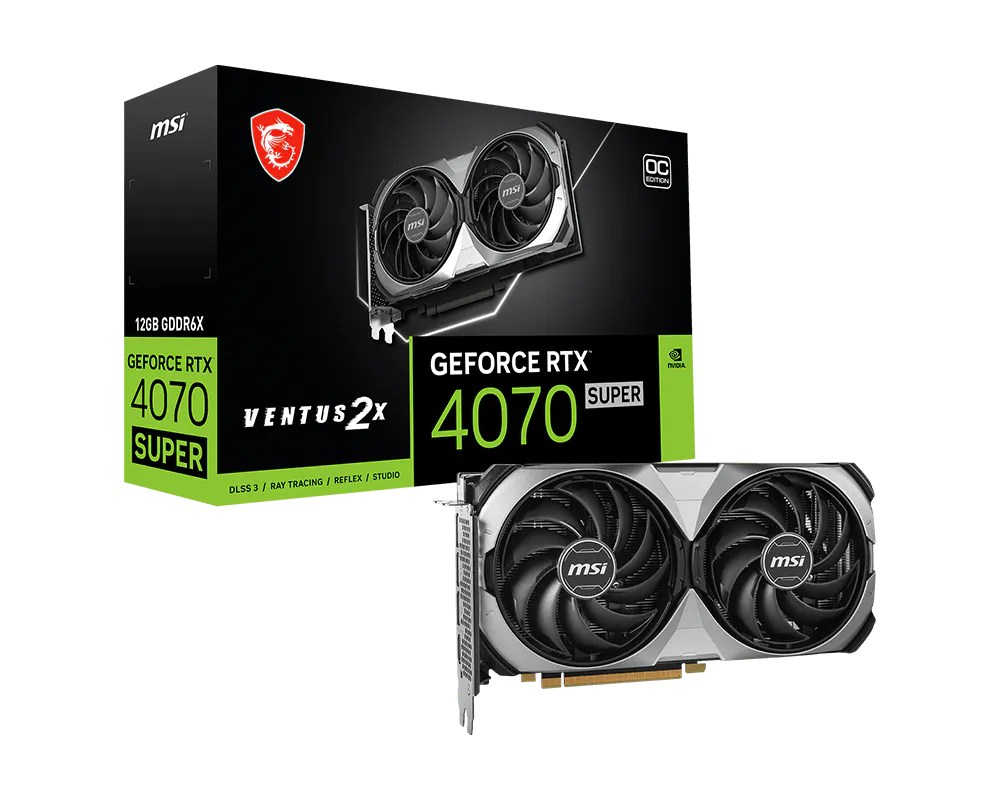 VGA MSI GeForce RTX 4070 SUPER VENTUS 2X OC 12GB